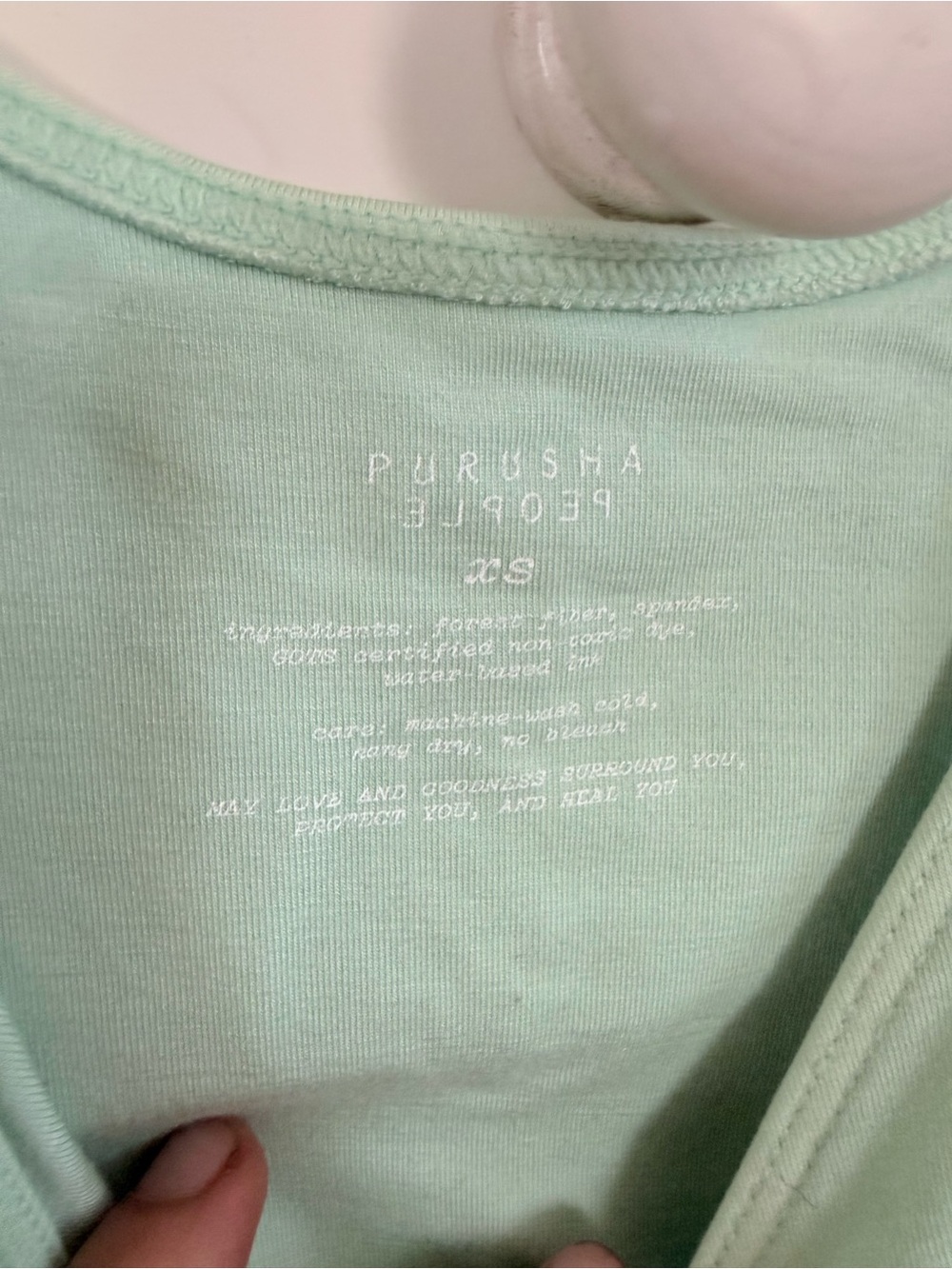 Light Green Floral Ruched Tank Top - Picture 2 of 4